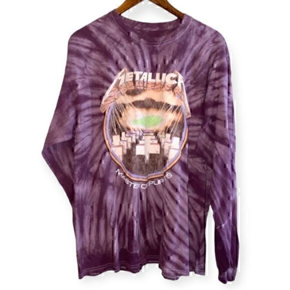Metallica NWOT Master of Puppets tie dye long sleeve tee SIZE LARGE